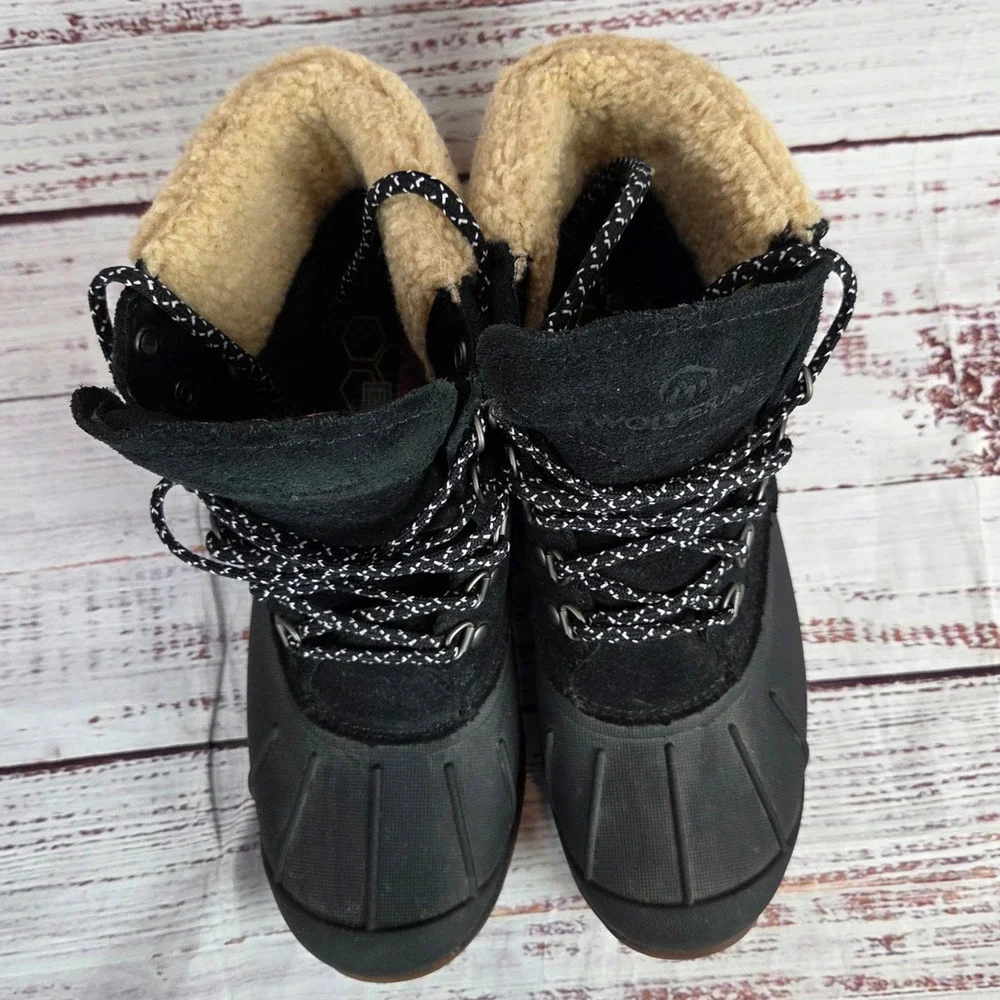 Wolverine Womens Black Suede Hiking Boots Frost Insulated Waterproof 7.5M Gorp